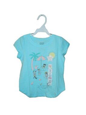 Jumping Beans Toddler Softest Tee Beach Cat Size 2T